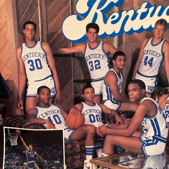 Vintage 85-86 University of Kentucky Wildcat Basketball Poster Schedule Calendar - Picture 8 of 15